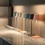 Wireless Rechargeable Table Lamp with Smart Touch Control | Elegant Cordless Design for Indoor and Outdoor Use