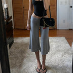 Women’s Foldover Wide Leg Capri Pants – Cropped Gaucho Lounge Pants