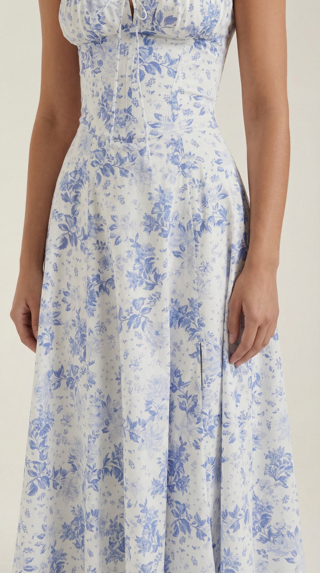 Women’s Rosa Mae Midi Sundress – Sweetheart Neckline Floral A-Line Tea-Length Dress