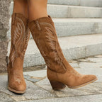 Stylish Women's Western Cowboy Mid-Calf Boots for All-Day Comfort