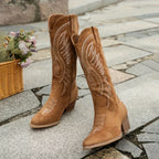 Stylish Women's Western Cowboy Mid-Calf Boots for All-Day Comfort