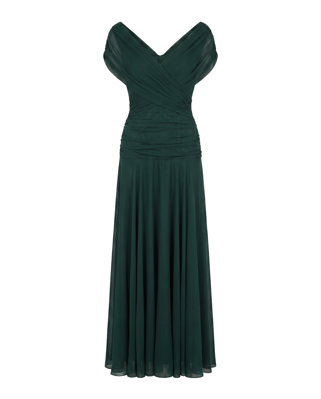 Women's Soft Flowing Maxi Dress with Elegant V-Neckline