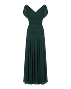 Women's Soft Flowing Maxi Dress with Elegant V-Neckline