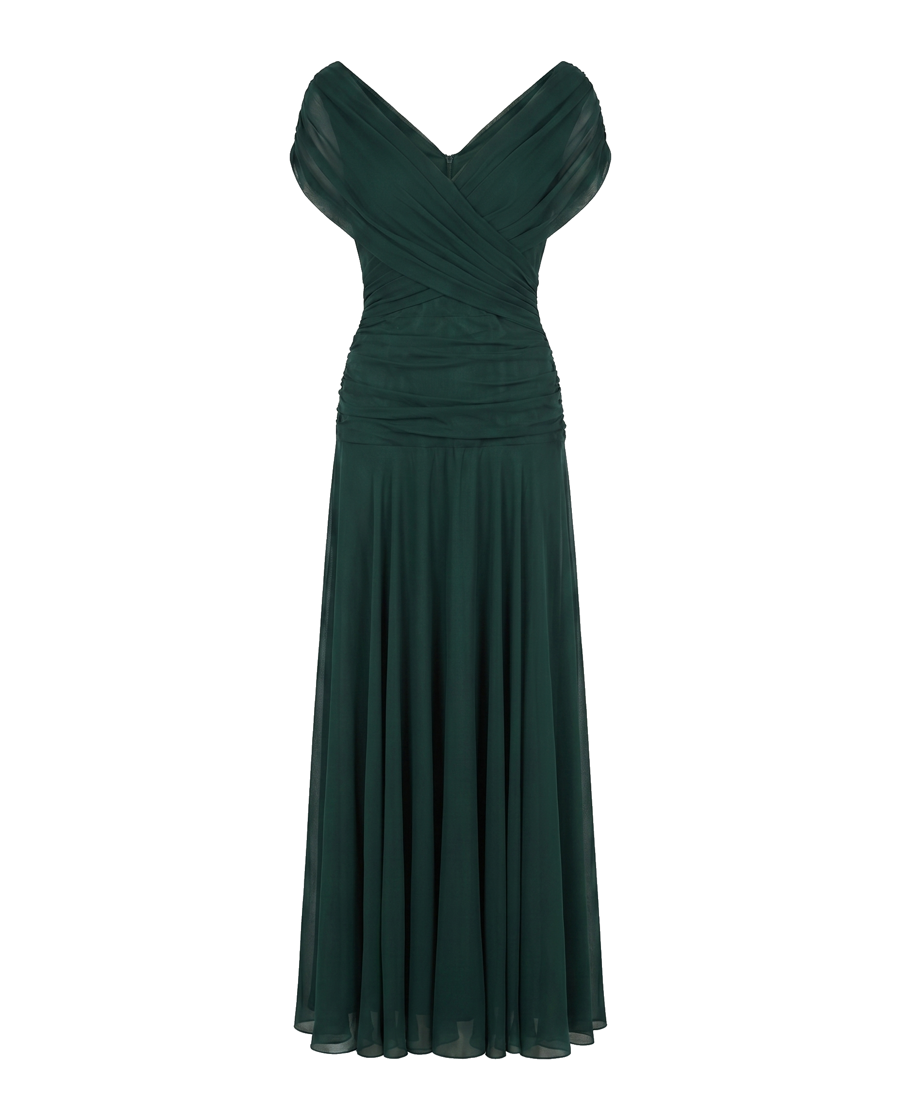 Women's Soft Flowing Maxi Dress with Elegant V-Neckline