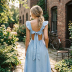 Fit and Flare Mini Dress with Ruffle Straps for Flattering Summer Style