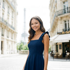 Fit and Flare Mini Dress with Ruffle Straps for Flattering Summer Style