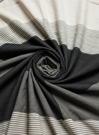 Black & White Patchwork Maxi Dress – Women's Sleeveless Colorblock Linen-Look Dress with Pockets