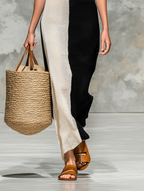 Women’s Knit Maxi Dress – Boat Neck Short Sleeve Minimalist Casual Elegant Long Dress