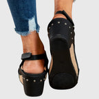 Women's Orthopedic Wedge Sandals with Cushioned Insole and Adjustable Buckle for All-Day Comfort