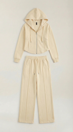 Women’s Yolanda Hoodie & Wide Leg Pants Set – Cozy Relaxed Fit Loungewear