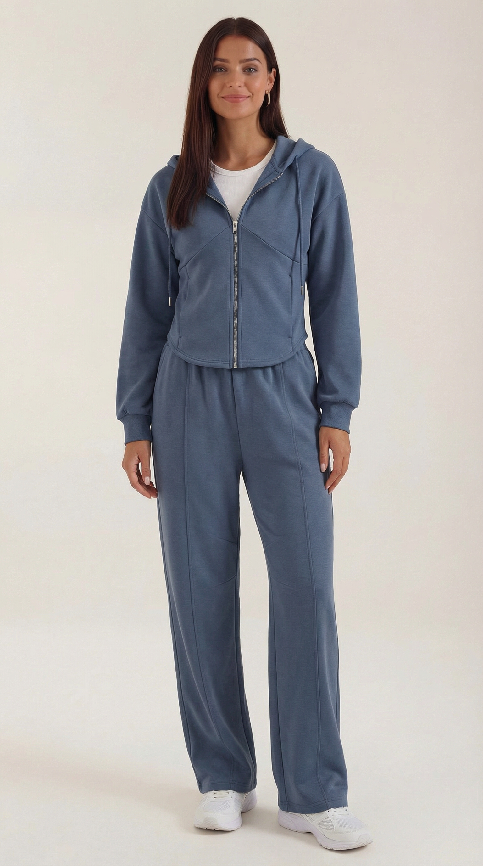 Women’s Yolanda Hoodie & Wide Leg Pants Set – Cozy Relaxed Fit Loungewear