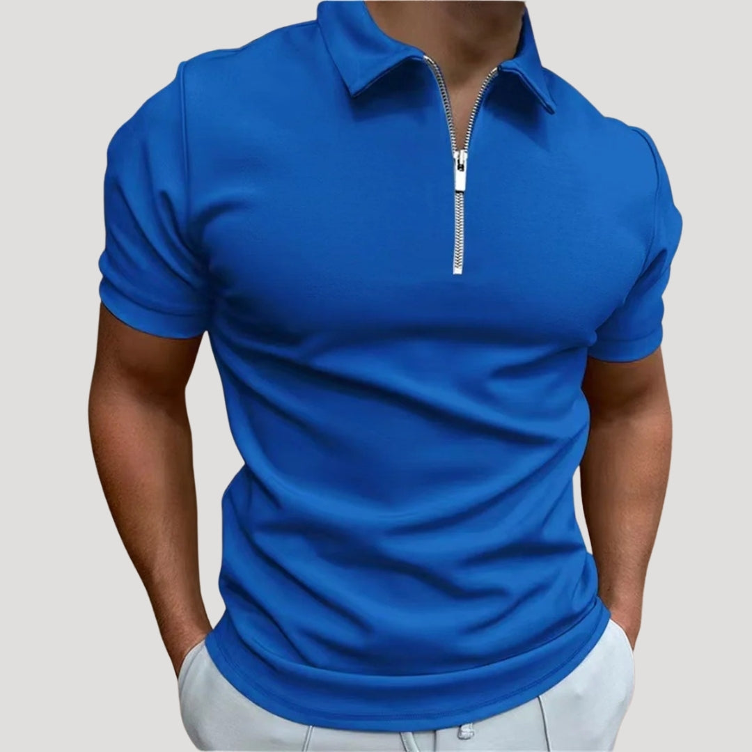 Zip Neck Polo Shirt – Modern Style for Smart Casual Wear
