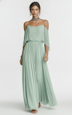 Chiffon fabric texture of grey two piece set