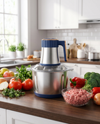 500W electric meat grinder on kitchen counter, lifestyle