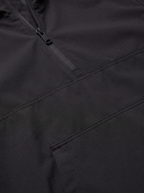 Anorak half zip and kangaroo pocket close up detail