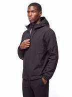 Black anorak relaxed fit three quarter view