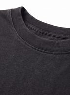 Heavyweight tee neckline and fabric close up detail