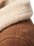 Shearling collar detail close up