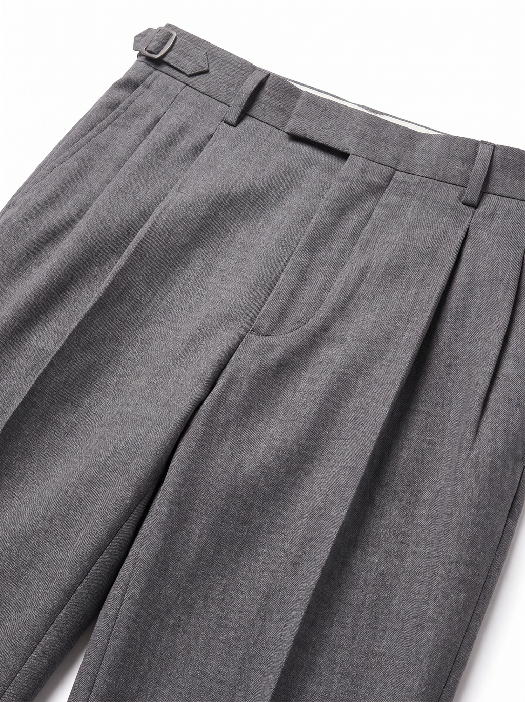 Pleat and crease detail close up