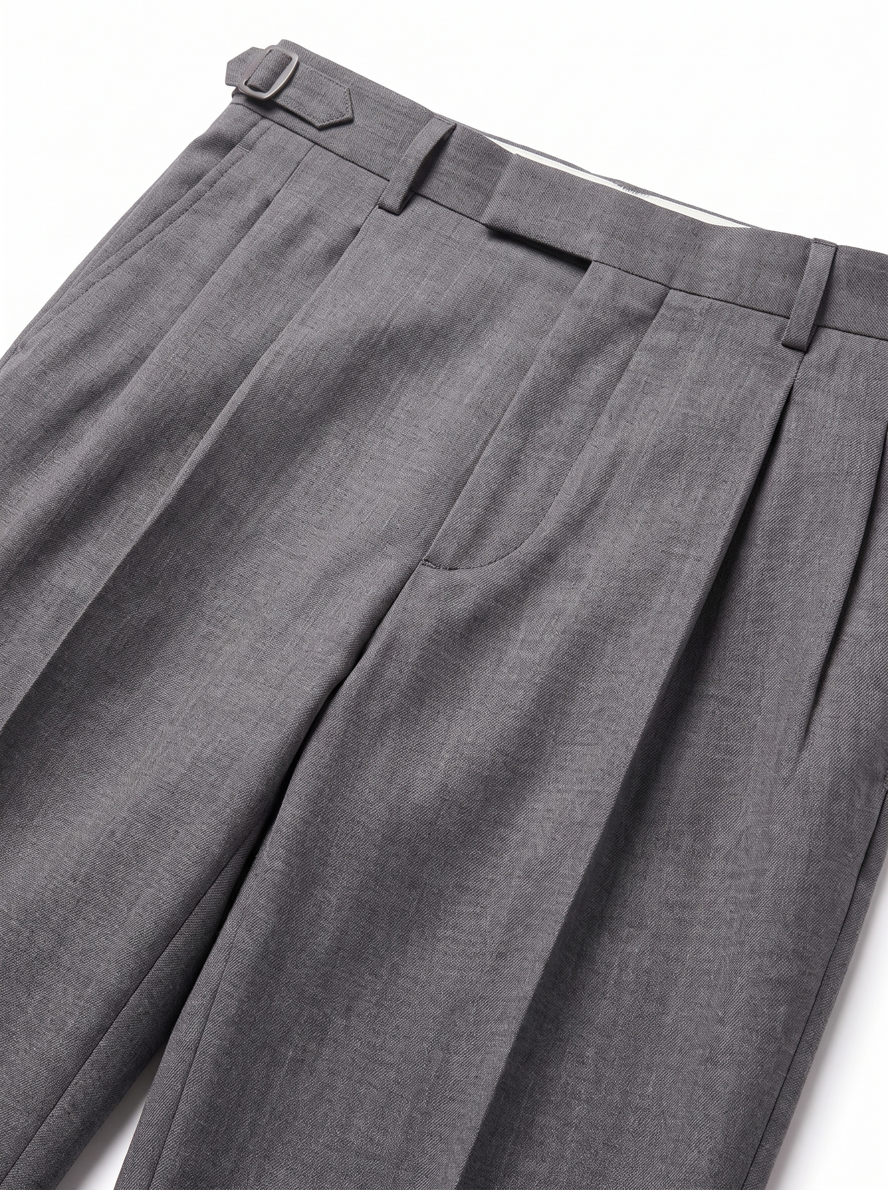 Pleat and crease detail close up