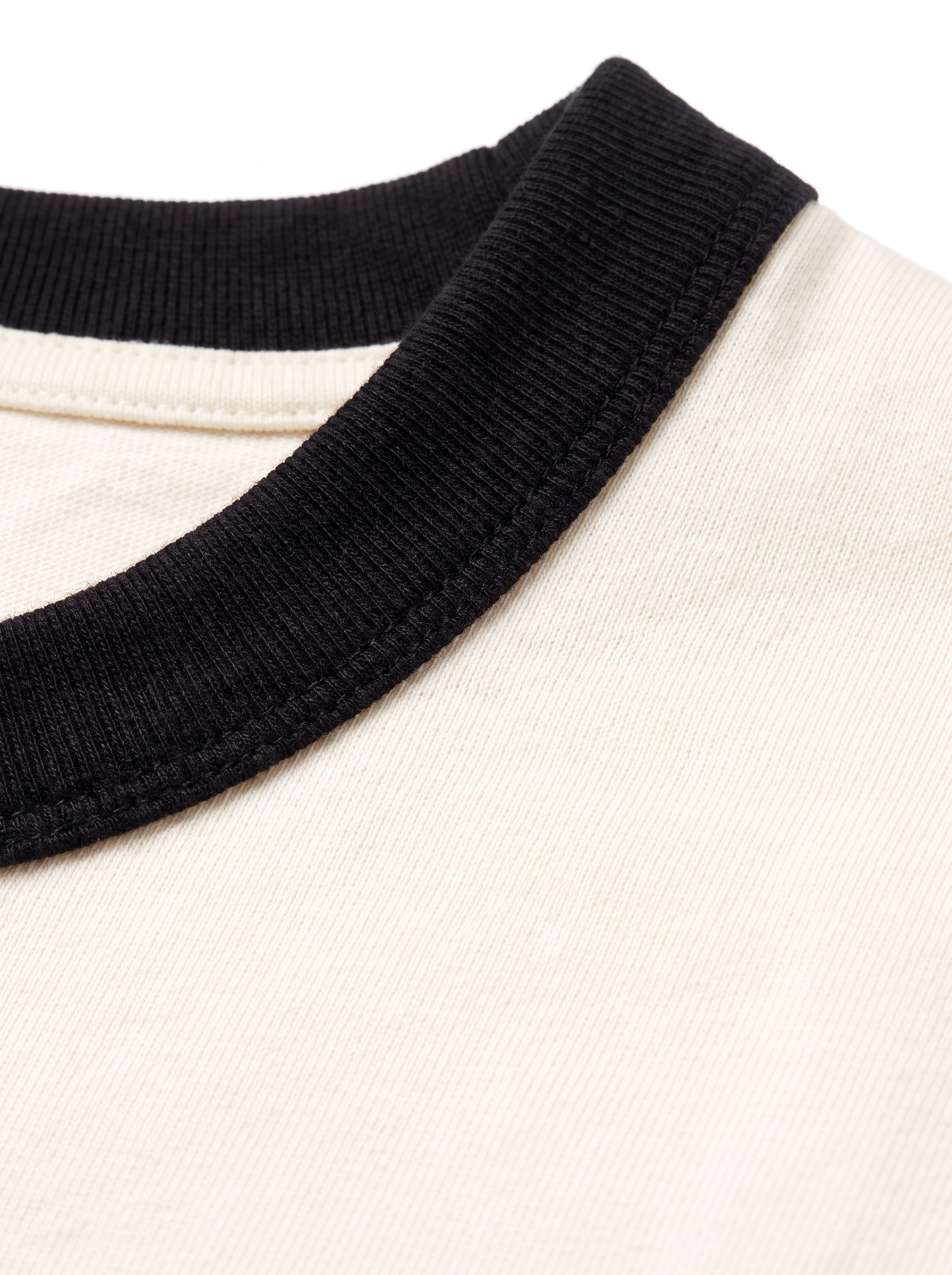 Contrast collar detail close up