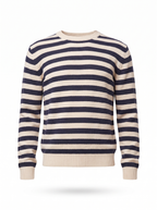 Striped sweater product packshot on white