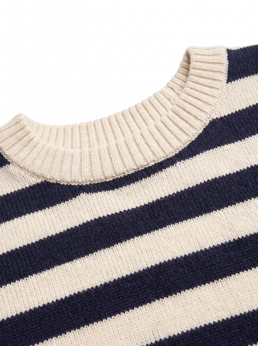Stripe and collar detail close up