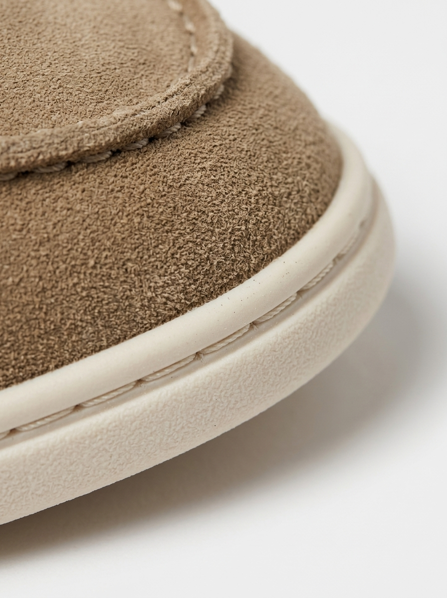 Thin cream cupsole close up