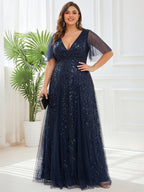Plus Size Floor Length Formal Evening Gowns for Weddings