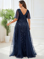 Plus Size Floor Length Formal Evening Gowns for Weddings