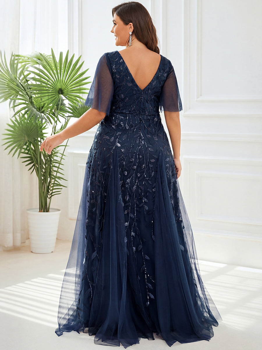 Plus Size Floor Length Formal Evening Gowns for Weddings
